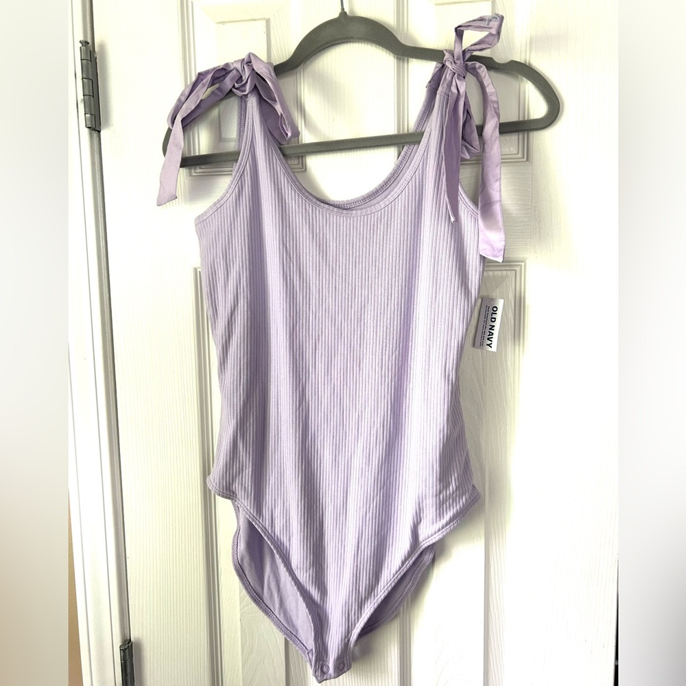 Old Navy Ribbed Tie-Shoulder Bodysuit – Medium – NWT